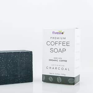 Fivesso Activated Charcoal Coffee Soap Bar