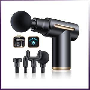 Cordless Deep Tissue Muscle Massage Gun with 4 Heads