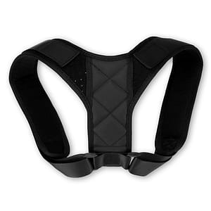 Adjustable black harness for safety and comfort, ideal for outdoor activities and sports.